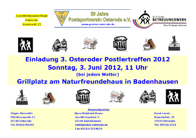 Plakat zum Postlertreffen 2012